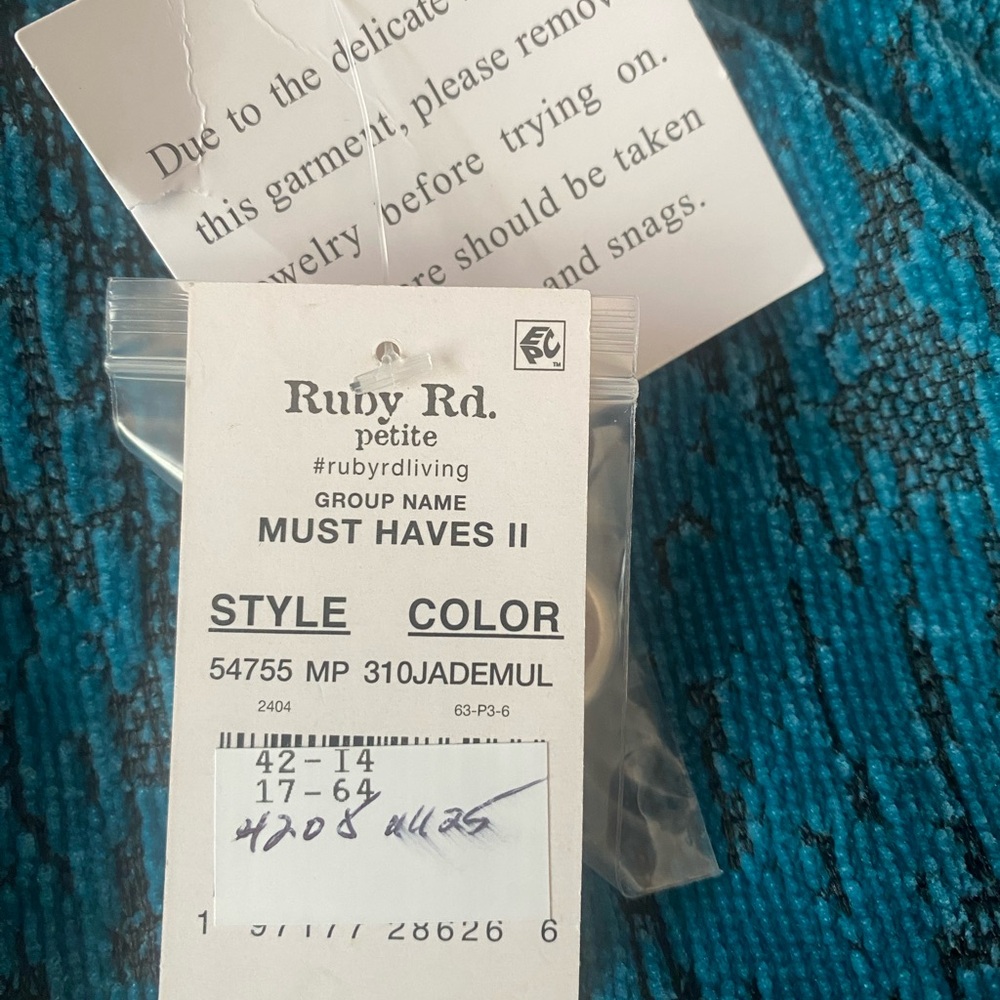 Ruby Rd. Textured Blue Sweater - Picture 7 of 8
